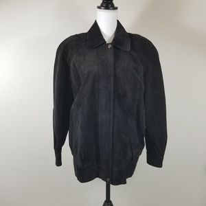 Pia Rucci Leather Suede Thick Bomber Jacket